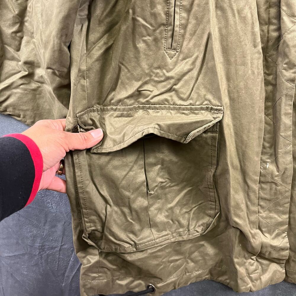 Zara Basic Outerwear Full Zip Hooded Parka Indite… - image 2